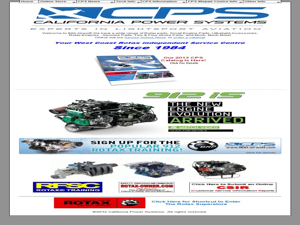 CPS, California Power Systems, Inc Light Aircraft DB & Sales