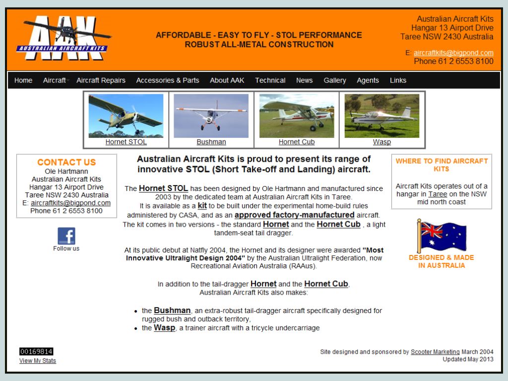 Australian Aircraft Kits (AAK) Light Aircraft DB & Sales
