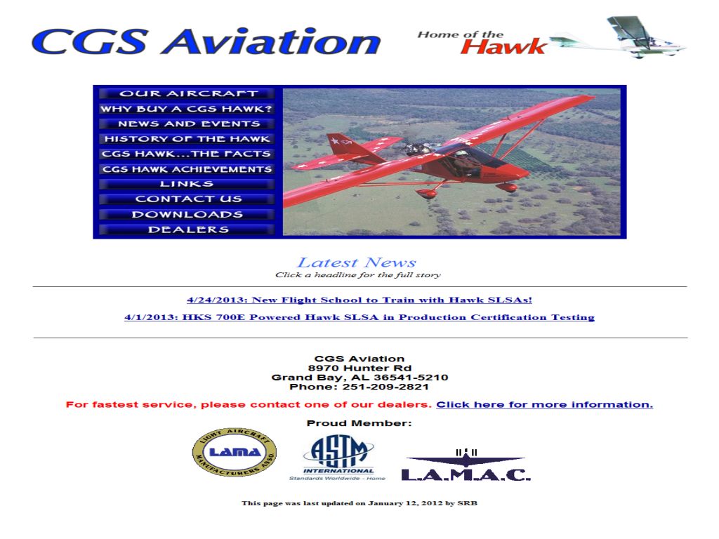 CGS HAWK USA Light Aircraft DB & Sales