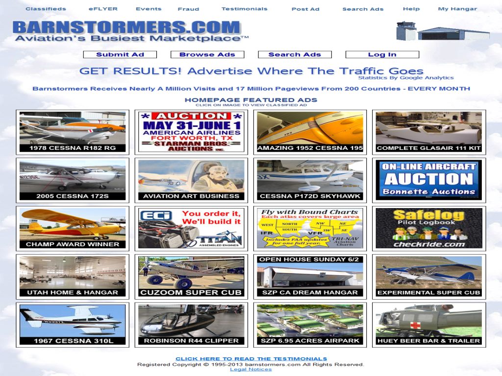 Barnstormers Aircraft Light Aircraft DB & Sales