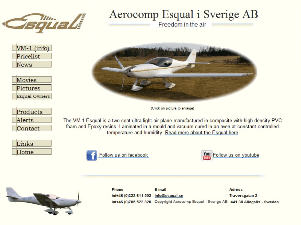 VM1 Esqual AB Light Aircraft DB & Sales