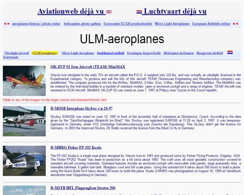 Aviationweb deja vu - ULM-aeroplanes